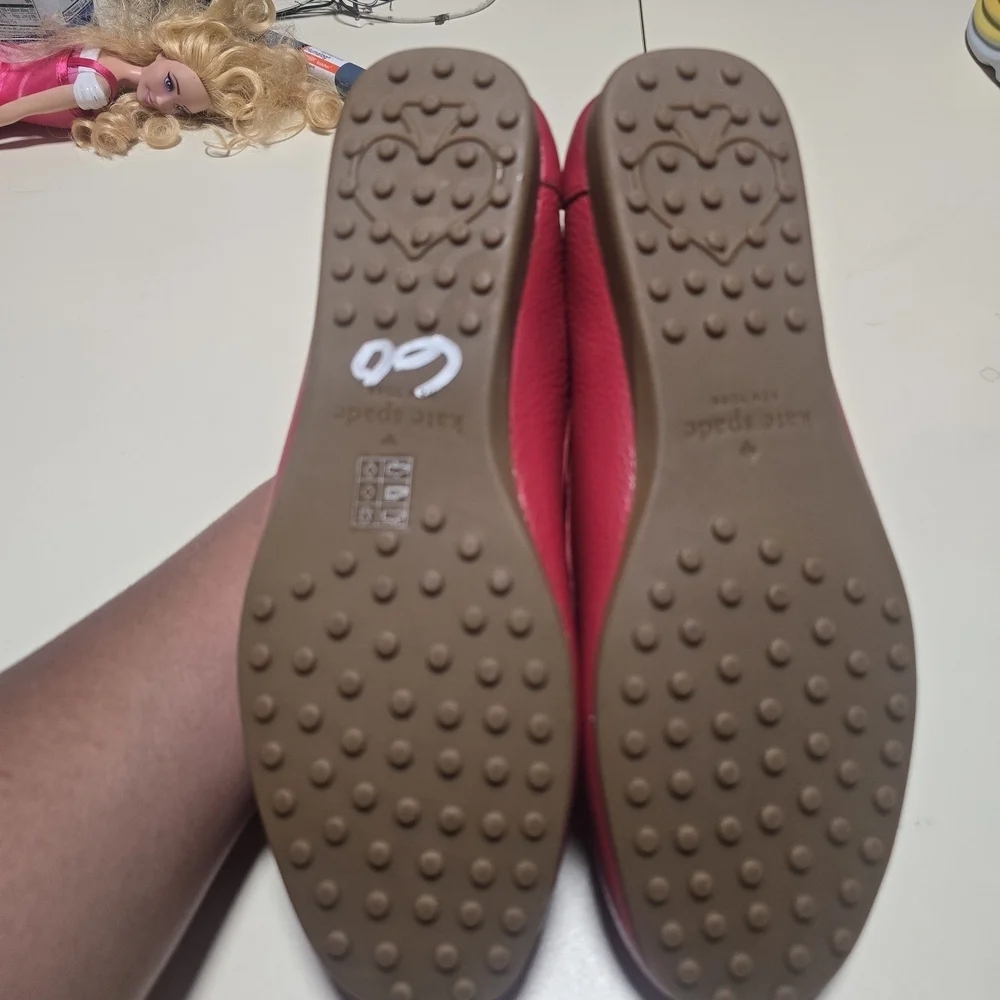Kate Spade Red Leather Loafers - Picture 4 of 8